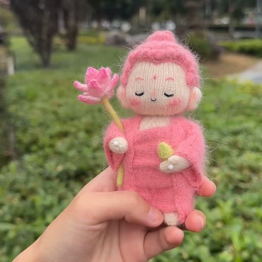 佛陀摆件diy毛线钩针钩织编织材料手工自制挂件玩偶礼物