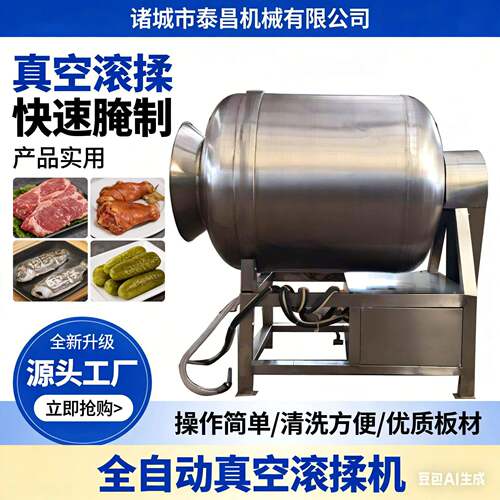 全自动真空滚揉机肉制品腌制搅拌机牛羊鸡鸭肉快速腌制滚揉机