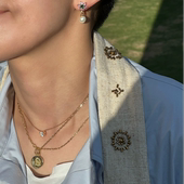 钱币叠带项链李马特款 magliano 金币项链lucky幸运项链 新年礼物