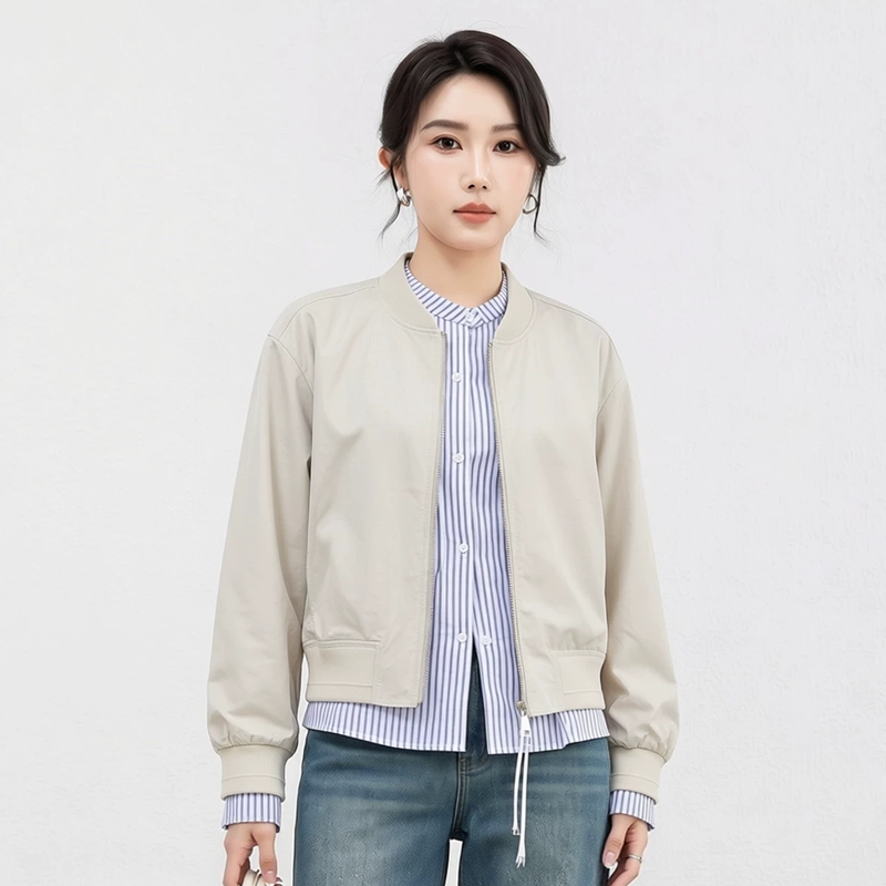休闲风假两件棒球服短款夹克外套