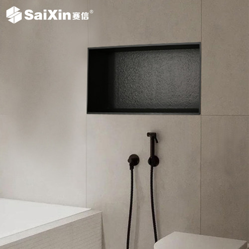 轻奢火烧石壁龛置物架可定制