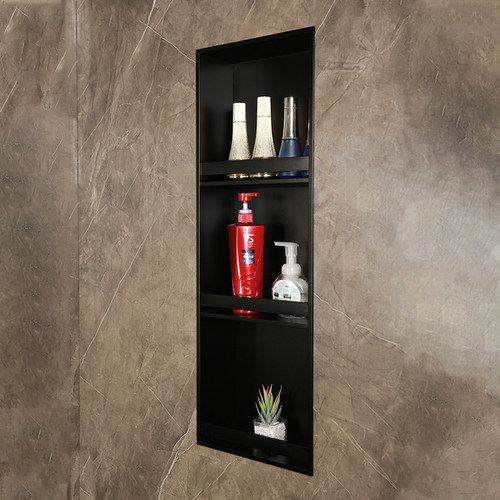 不锈钢壁龛嵌入式内嵌式卫生间浴室淋浴嵌柜成品置物架挡板可定制