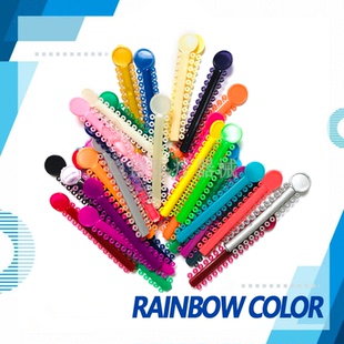 牙科正畸结扎圈 彩色透明矫正橡皮圈口腔牙齿牵引橡皮结扎圈 40根