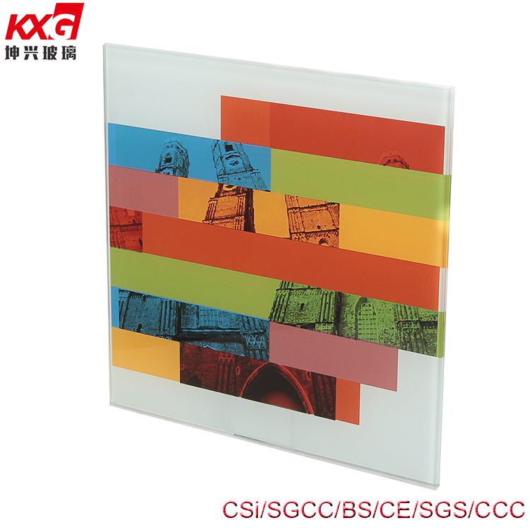 东莞玻璃厂家订制背景墙隔断大型图案幕墙数码打印玻璃
