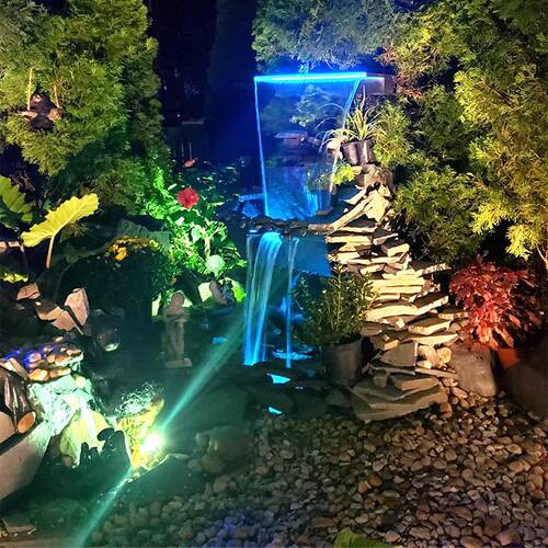 亚克力瀑布水出口PVC塑water料falfou400ntain庭院流水景观造l景