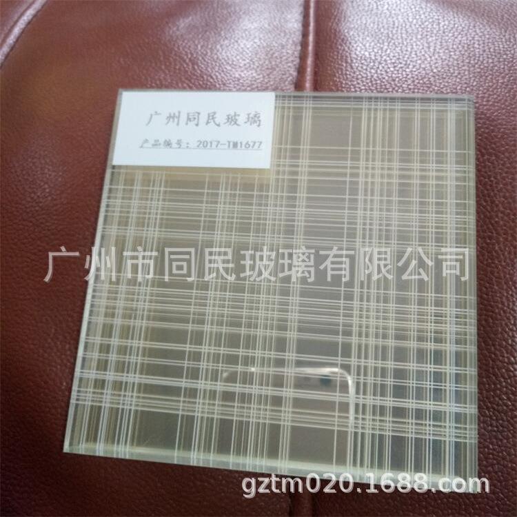 夹丝玻璃5+5双钢化夹丝玻璃定做夹绢玻璃厂家定制夹布玻璃