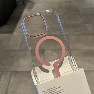 高级感高清透明亚克力冰透问号磁吸适用小米15s手机壳华为mate70 不会发黄pura80红米K80超薄硬轻奢男 60pro