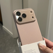 樱花粉 132轻奢XR少女男 水晶一体镜头膜全包保护适用苹果17Promax手机壳硬Air荔枝纹iPhone16 15plus浮雕14