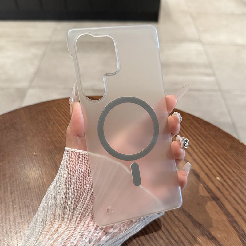 新款钛灰色无边框磁吸散热适用三星s25ultra手机壳轻薄磨砂s25plus雾面s24ultra简约s24+高级感s23FE男s22女+