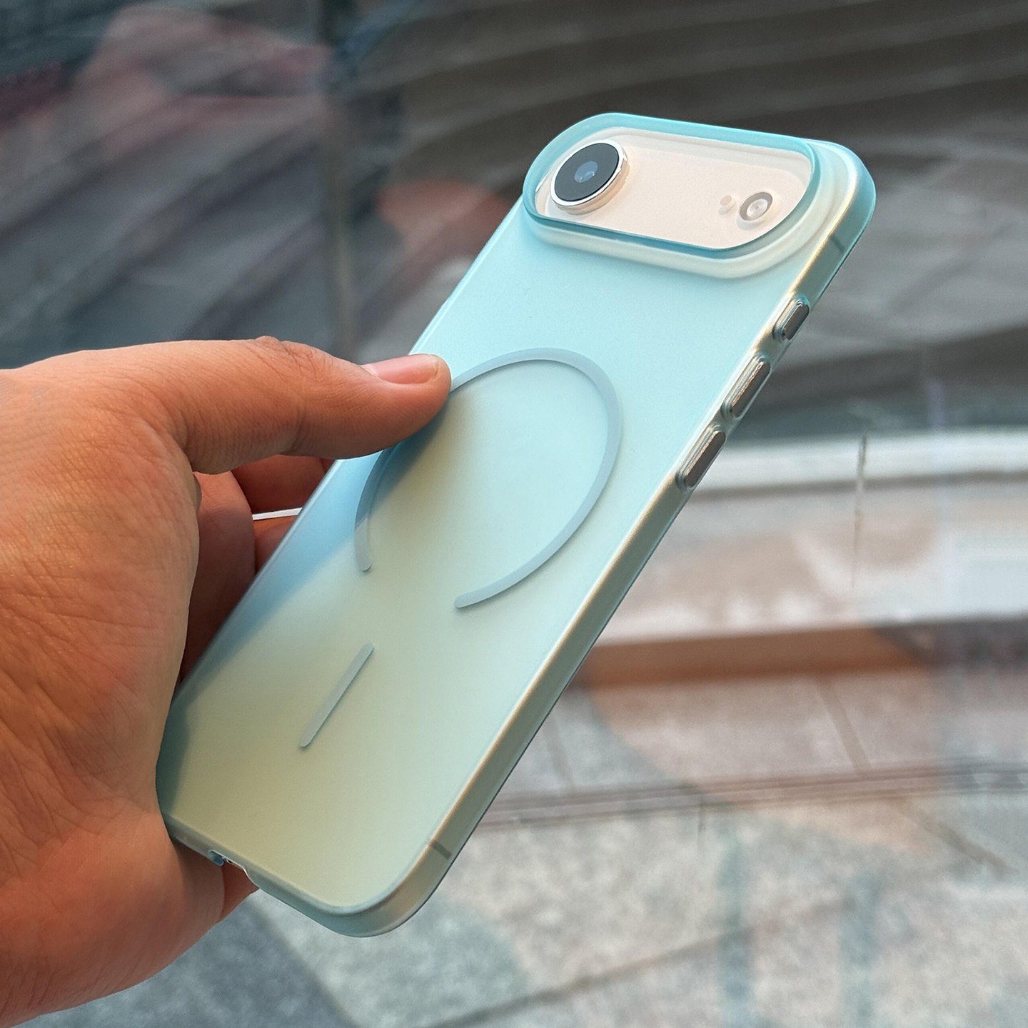 极致简约高级细磁吸冰雾金属苹果Air手机壳小米iPhone17promax冰雾磨砂肤感透明16/15plus大孔超薄1432保护套