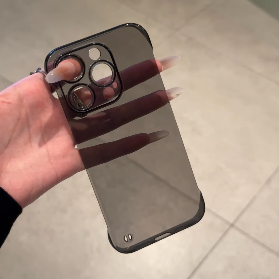高透清爽透明黑不发黄超薄pc无感套适用华为mate60pro手机壳P70无边框x50i/40半包nova12荣耀200/9080/Magic6
