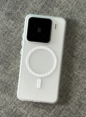 淬炼2.0瓦楞光栅冰雾Magsafe磁吸适用小米15sPro手机壳14/13文艺11Ultra红米K80至尊版k70pro薄k60亚克力好看