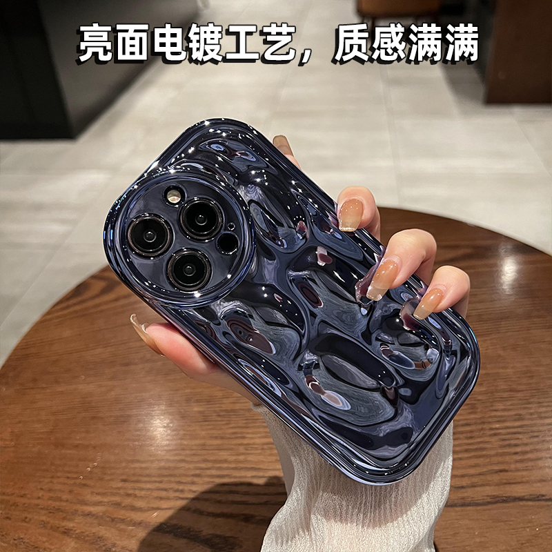 立体陨石纹电镀银色亮面适用vivoX90s手机壳X80女X70简约S10高级感X60硅胶S16pro保护套S12网红S9/s7耐脏个性-封面