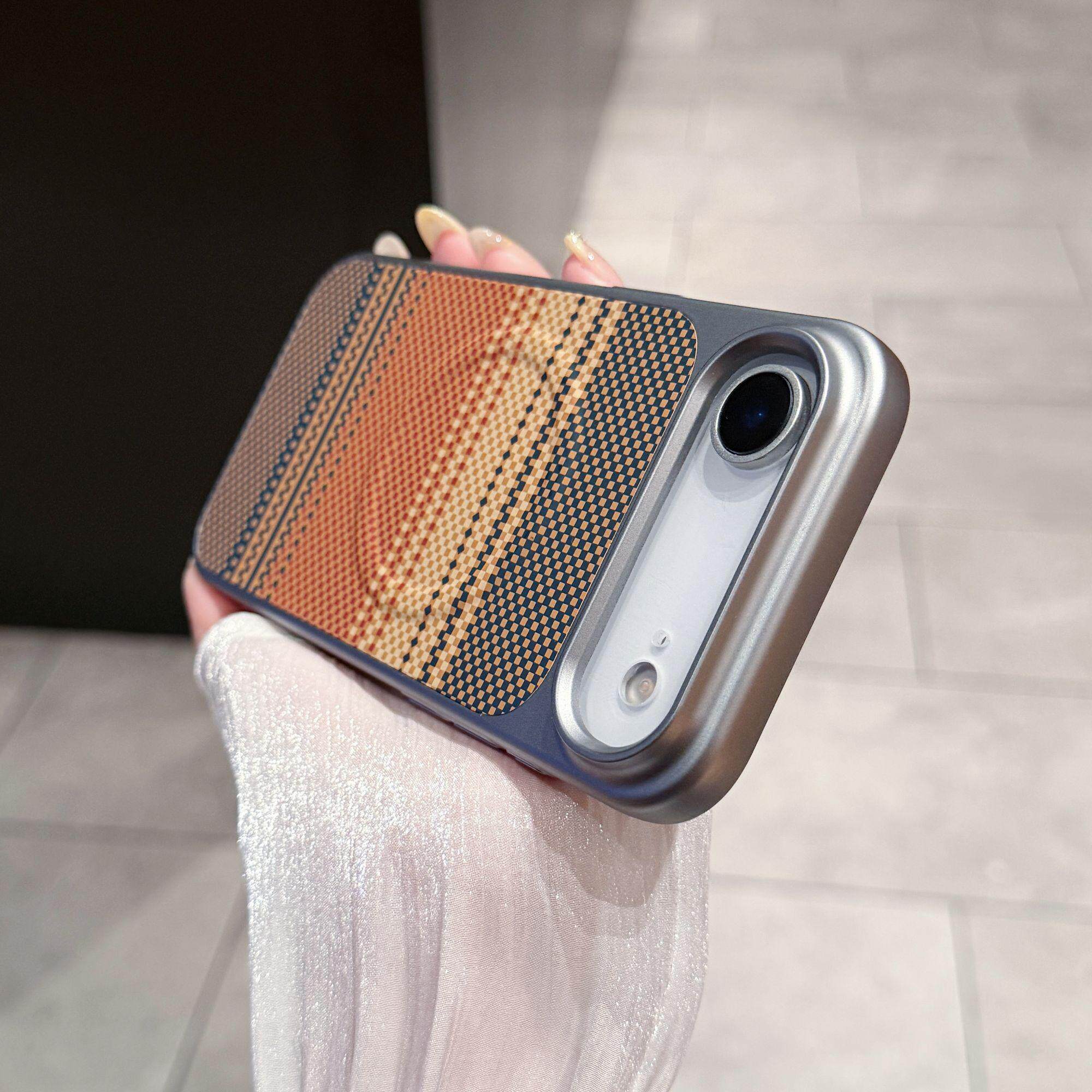 凯夫拉纹秒变17磁吸适用苹果Air手机壳iPhone17promax钛金属漆16Pro新小米17ultra硬15pro黑灰轻奢电镀保护套