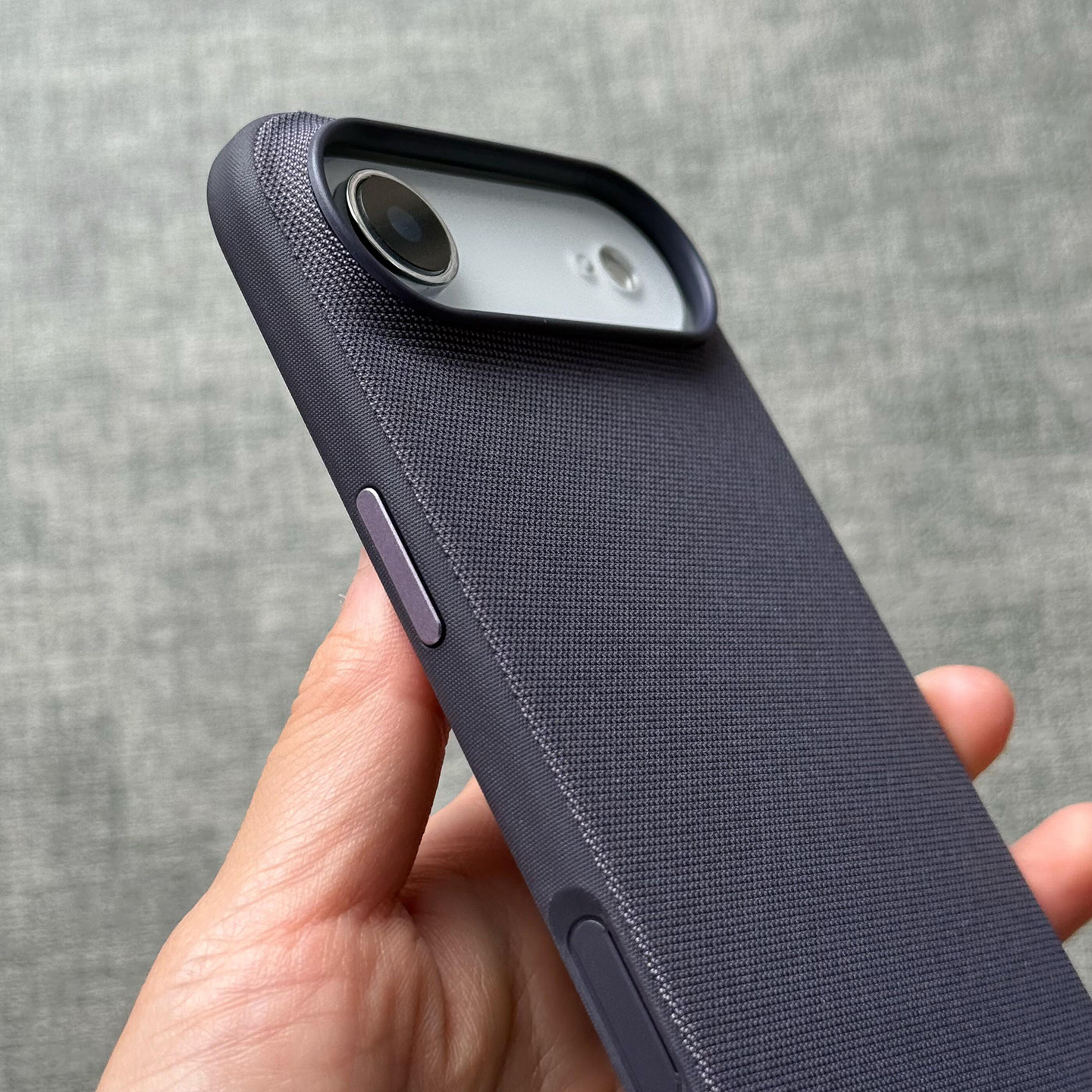 官网同款科技织物布料纹磁吸苹果Air手机壳适用iPhone17promax防滑指纹16/15plus商务奢华14/13高级12pro金属