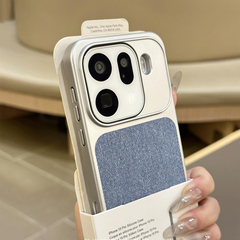 亚毛麻布料纹磁吸适用OPPOFindX9手机壳x8Ultra防滑指纹x8s+新vivoX300/x200s电镀银promini半包iQOO13硬reno