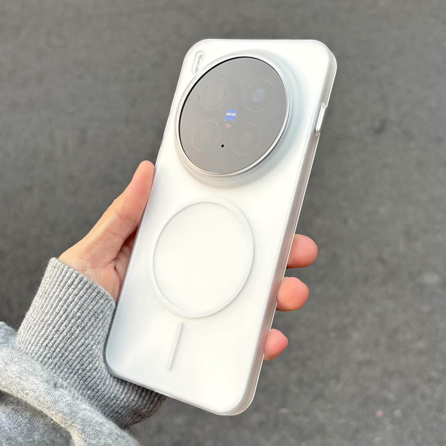 极致简约冰雾细圈磁吸适用vivoX300手机壳OPPOfindx9新款华为mate80/70/60pro透明154小米17promax荣耀magic8