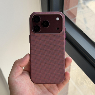 官网同款科技织物布料纹磁吸苹果Air手机壳18适用iPhone17promax防滑指纹16/15plus商务奢华14/13高级12金属+