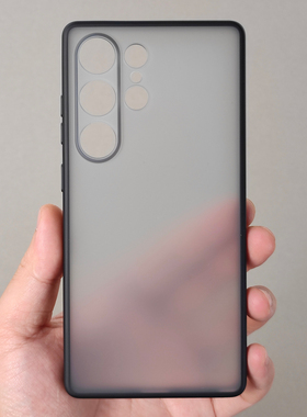 高级感磨砂黑肤感护甲适用三星S25Ultra手机壳磁吸s25+透明s25Edge商务S24男S23ultra三防摔fe高档pro厚plus+