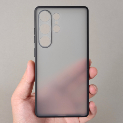 高级感磨砂黑肤感护甲适用三星