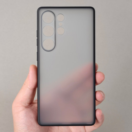 高级感磨砂黑肤感护甲适用三星