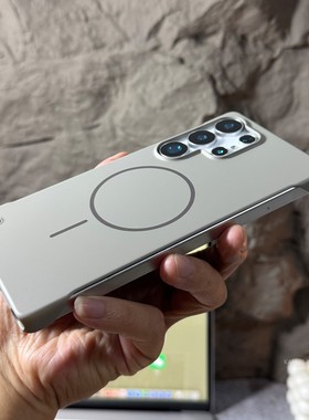Beats细圈磁吸无边框散热超薄硬适用三星S25Ultra手机壳磁吸充电s24FE钛灰色s23+新款半包大孔s22外套Edge男P