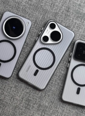 必冲呀~瓦楞光栅冰雾磨砂黑磁吸手机壳OPPO适用Findx8s+文艺X6/x7Ultra条纹Reno13薄一加Ace5/2pro好看1+12新