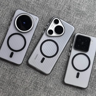 必冲呀~瓦楞光栅冰雾磨砂黑磁吸手机壳OPPO适用Findx8s+文艺X6/x7Ultra条纹Reno13薄一加Ace5/2pro好看1+12新