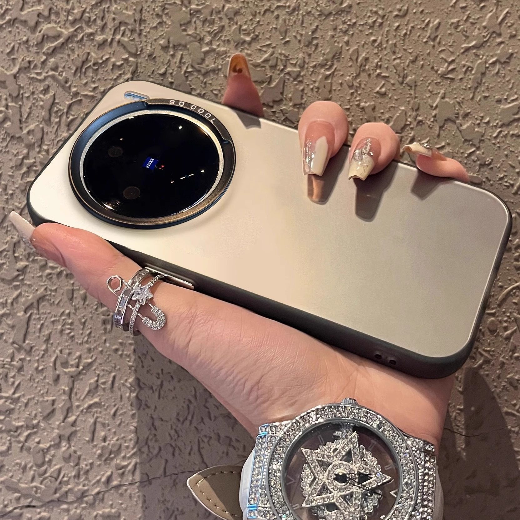 高级感钛灰磨砂彩银X100s手机壳