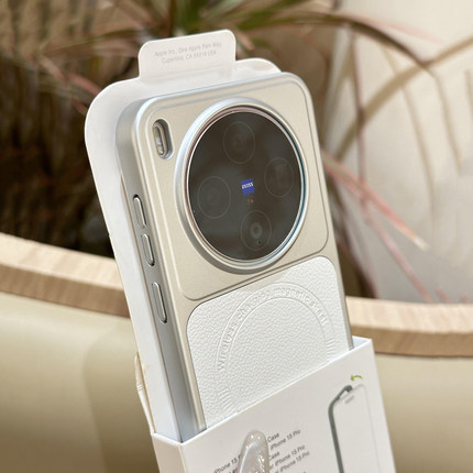 白月光呀~荔枝纹素皮磁吸充电适用vivoX300pro手机壳OPPOfindx9华为mate80/70/60pro荣耀Magic8一加15硬k90+