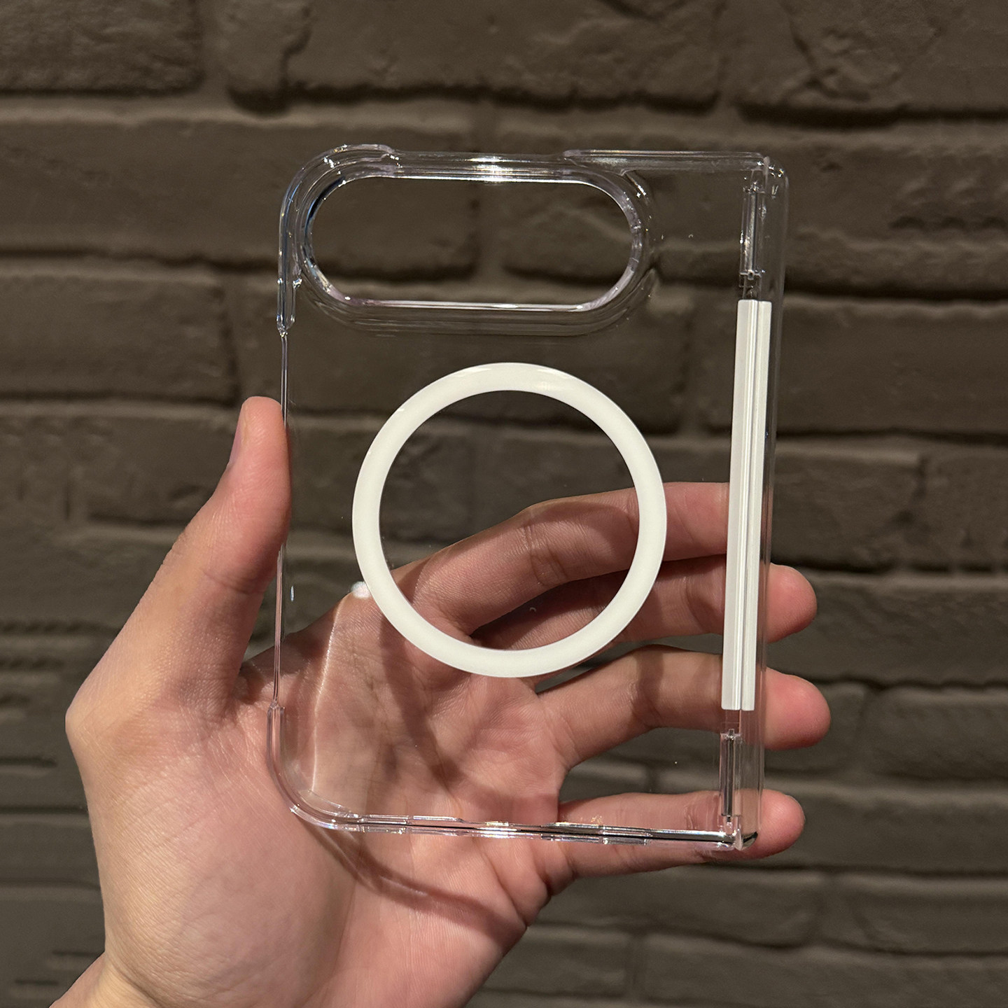 苹果Duo磁吸透明不会发黄硬壳超薄裸机感iPhone Duo适用苹果18Duo折叠屏阔直板保护套亚克力硬冰透高级感+新