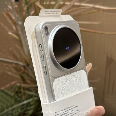 白月光呀~荔枝纹素皮磁吸充电适用vivoX300pro手机壳OPPOfindx9华为mate80荣耀Magic8一加15红米K90promax硬+