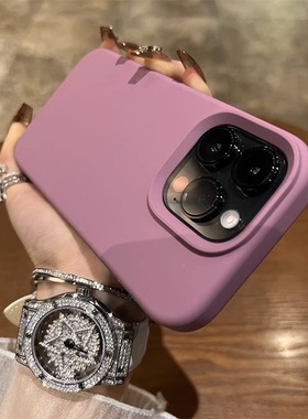 【高品质】黑加仑紫真液态硅胶适用15小米14手机壳不会黄黑13t新12高级K80红米K70pro套K60至尊版Note13pro+