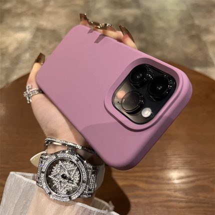 【高品质】黑加仑紫真液态硅胶适用15小米14手机壳不会黄黑13t新12高级K80红米K70pro套K60至尊版Note13pro+