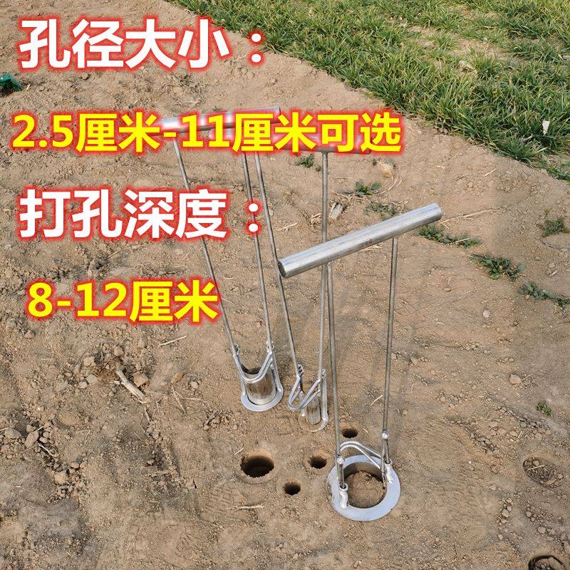 打孔神器草坪打洞农用工具栽树苗移苗挖坑神器播种移苗取土打洞器