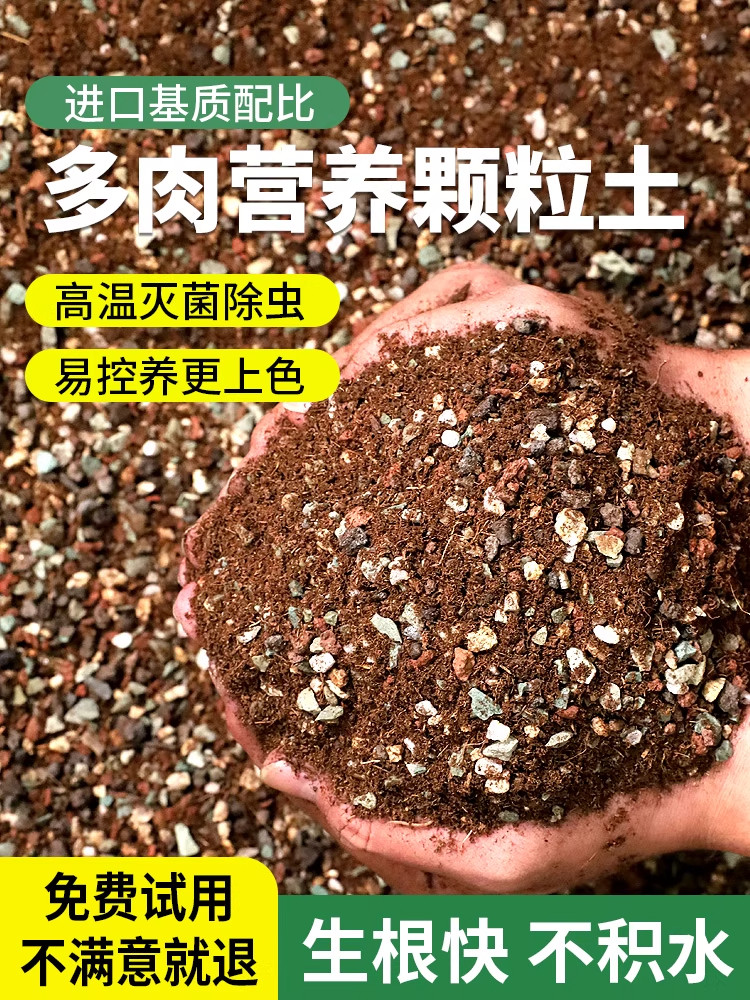 多肉专用颗粒土营养土肉肉植物种植土铺面石叶插家用泥炭土大包