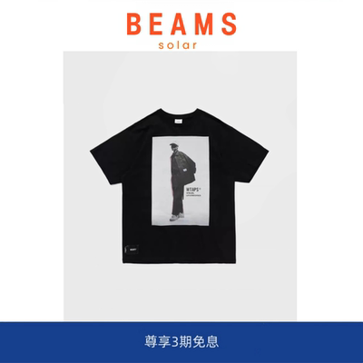 【SOLAR BEAMS】WTAPS西山彻潮牌人物印花短袖tee宽松纯棉圆领T恤