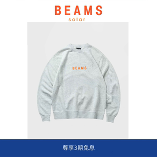 现货 sweatshir字母圆领长袖 SOLAR logo 卫衣男女同款 BEAMS