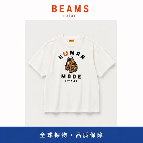 【SOLAR BEAMS】马年限定马头短袖T恤日系趣味宽松圆领上衣T