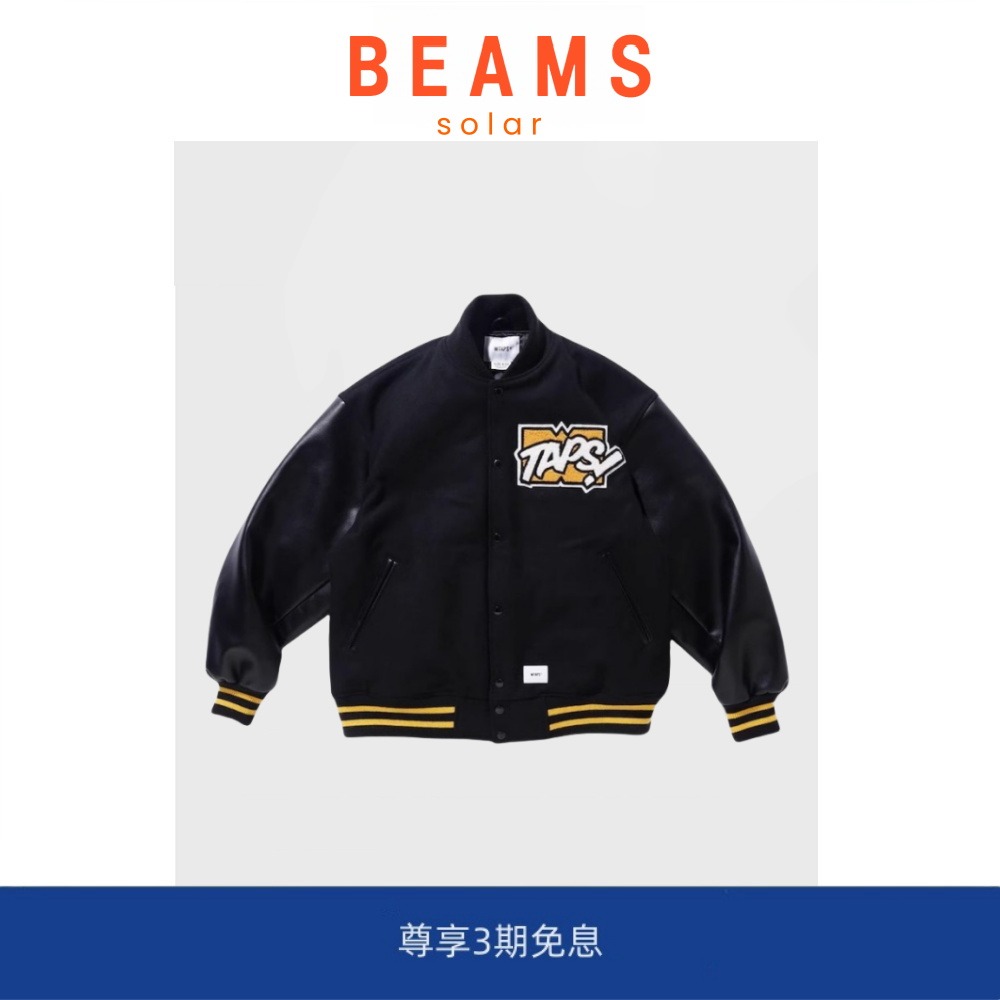 【现货】SOLAR BEAMS BASEBALL JACKET 西山彻皮衣夹克棒球服外套