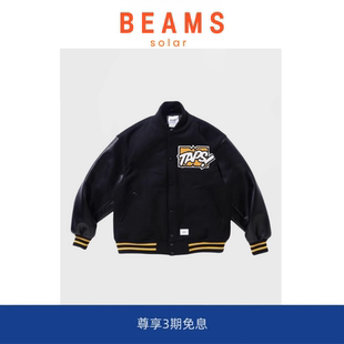 现货 JACKET SOLAR BASEBALL 西山彻皮衣夹克棒球服外套 BEAMS