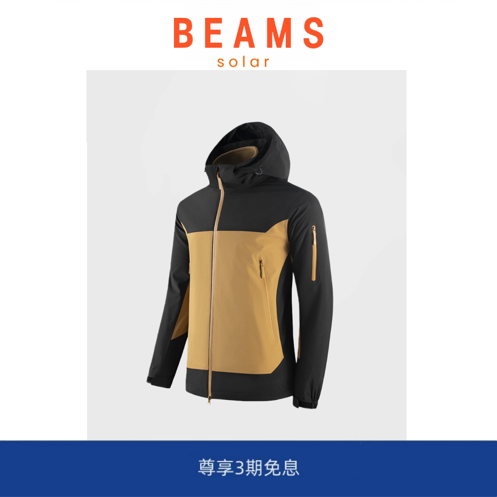 【SOLAR BEAMS】户外冲锋衣三合一防风防水旅行登山加绒保暖外套图片