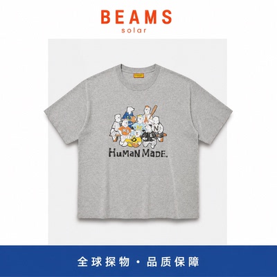 【SOLAR BEAMS】北极熊橄榄球短袖T恤日系创意趣味休闲宽松圆领T