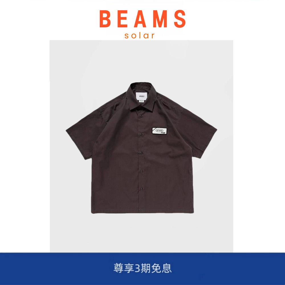 【现货】SOLAR BEAMS REPO/SS/CTPL. 刺绣徽章休闲款夏季短袖衬衫