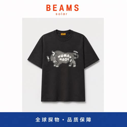 【SOLAR BEAMS】潮牌小牛图案短袖T恤宽松休闲圆领打底衫潮