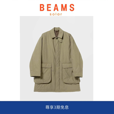 【现货】SOLAR BEAMS工装口袋宽松休闲中长保暖棉衣夹棉外套棉服