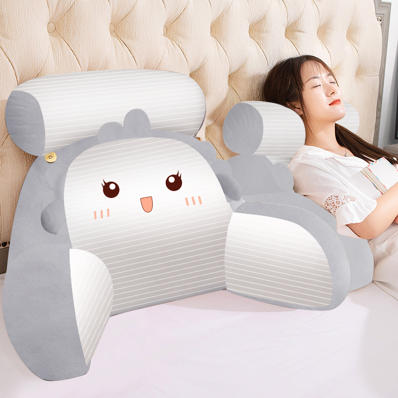 冰丝靠枕床头靠垫软包大靠背垫夏季玩手机护腰儿童可爱腰靠24新款