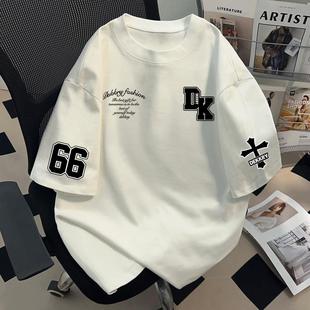 潮牌街头复古纯棉男女短袖 出口外贸大牌尾货清仓捡漏 T恤宽松上衣