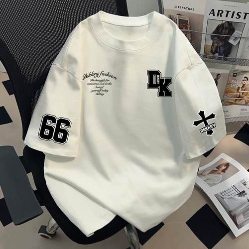 出口外贸大牌尾货清仓捡漏~潮牌街头复古纯棉男女短袖T恤宽松上衣