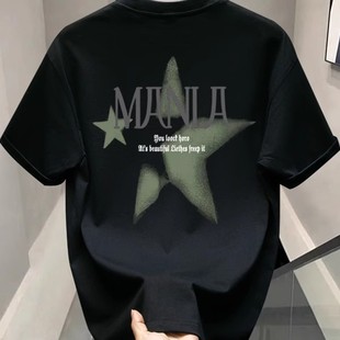 品牌外贸专柜撤回清仓捡漏 上衣 重磅纯棉潮牌痞帅短袖 T恤男女美式